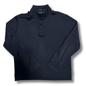 HUGO BOSS Women's Regular Fit 1/4 Zip Pullover Sweatshirt - Black, Large